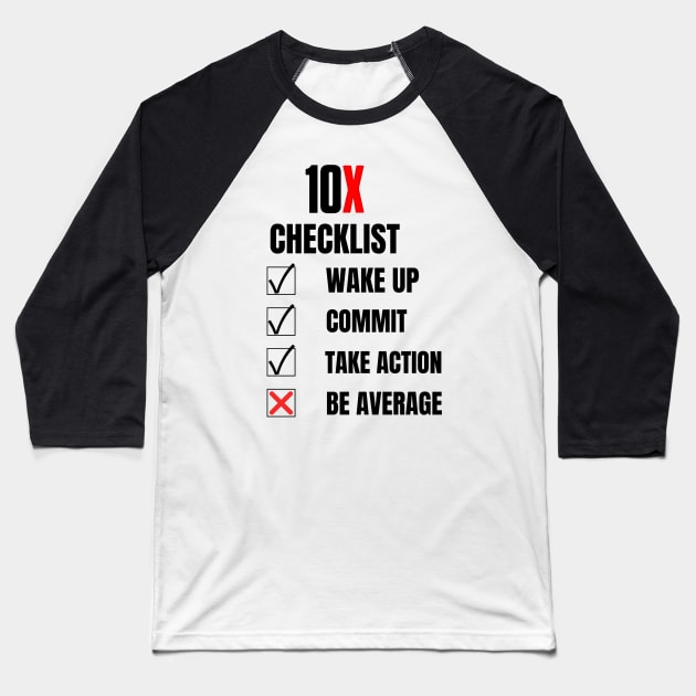 10X Checklist 9 Baseball T-Shirt by Millionaire Merch